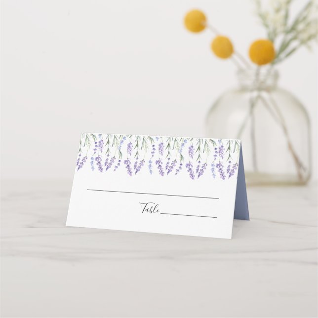 Tarjeta De Asiento Boda de Lavender Country (Anverso)