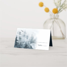 Tarjeta De Asiento Boda de lechuza de bosque de Woodland Watercolor