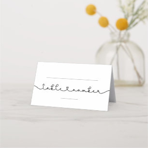 Tarjeta De Asiento Boda de letra de corazón de conexión