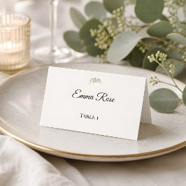 Tarjeta De Asiento Boda de lujo con vegetación de eucalipto