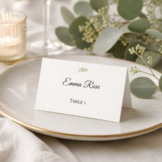 Tarjeta De Asiento Boda de lujo con vegetación de eucalipto