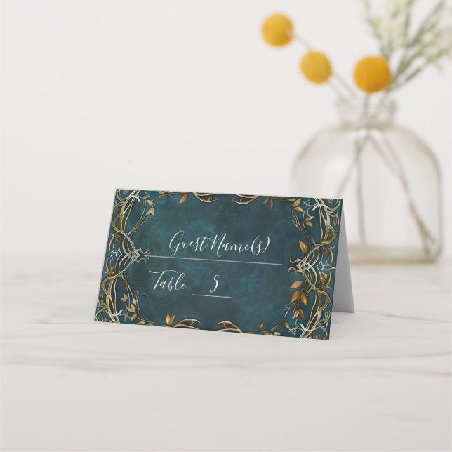 Tarjeta De Asiento Boda de Majestad de la Tierra Media (Anverso)