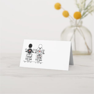 Tarjeta De Asiento Boda de Motocicleta para Moteros