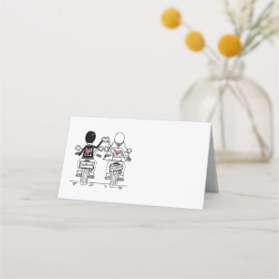 Tarjeta De Asiento Boda de Motocicleta para Moteros