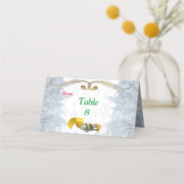 Tarjeta De Asiento Boda de Navidades blancos