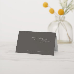 Tarjeta De Asiento Boda de neutrales de moda Tabla ID de carbón veget