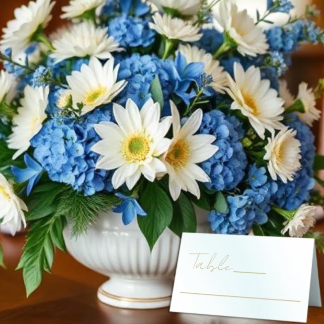 Tarjeta De Asiento Boda de ola de color azul (Subido por el creador)