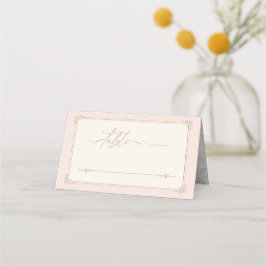 Tarjeta De Asiento Boda de oro francés Romance Heart Gold ID870