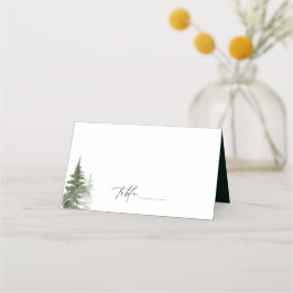 Tarjeta De Asiento Boda de Pinos Forestales Silvestres