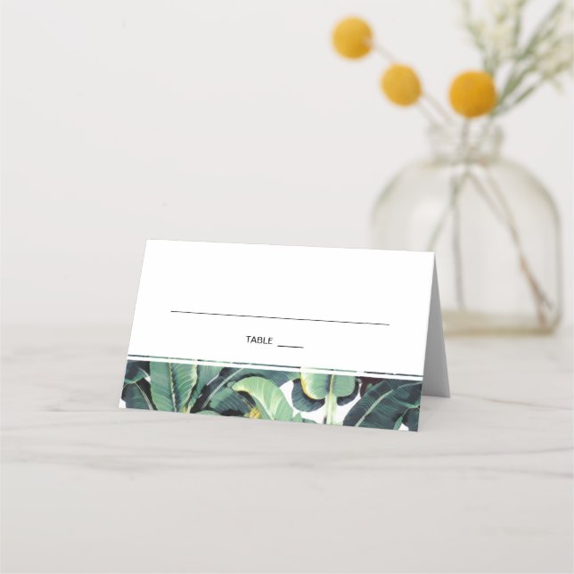 Tarjeta De Asiento Boda de Plantación Tropical Escort Place Card SET (Anverso)