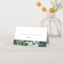 Boda de Plantación Tropical Escort Place Card SET