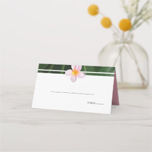 Tarjeta De Asiento Boda de Plumeria Rosa Frangipani