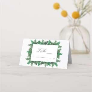 Tarjeta De Asiento Boda de ramas de árbol de invierno