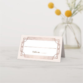 Tarjeta De Asiento Boda de Relieve metalizado dorado rosa rosado Rubo
