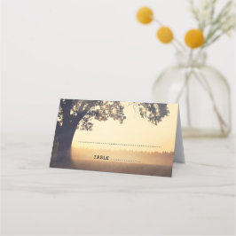 Tarjeta De Asiento Boda de sueño de verano con luces de árbol