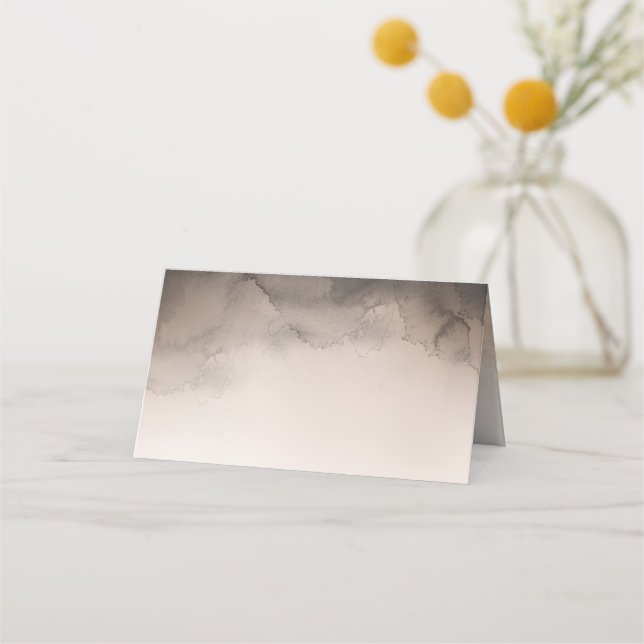 Tarjeta De Asiento Boda de tinta oscura (Anverso)