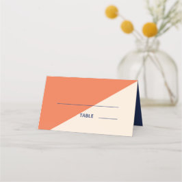 Tarjeta De Asiento Boda de tipografía audaz moderno Apricot Cream Nav