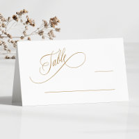 Boda de tipografía de Swirly Romantic Gold
