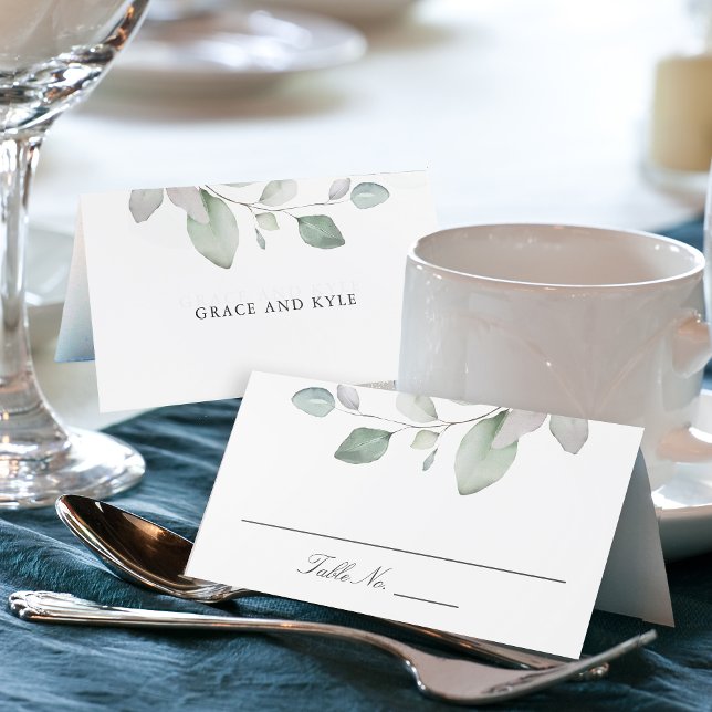 Tarjeta De Asiento Boda de vegetación botánica de Light Airy (Subido por el creador)