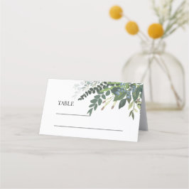Tarjeta De Asiento Boda de vegetación de vegetación de olivares