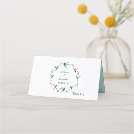 Tarjeta De Asiento Boda de verano de Hummingbird