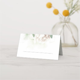 Tarjeta De Asiento Boda de Vintage de Flor Blanca