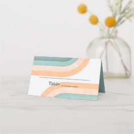 Tarjeta De Asiento boda del arcoiris de los años 70