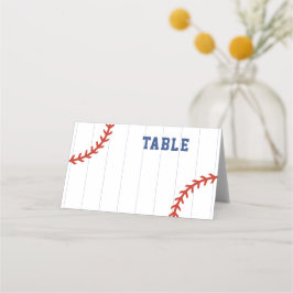 Tarjeta De Asiento Boda del Beisbol Softball Sport Heart Pinstripe
