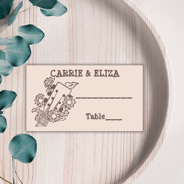 Tarjeta De Asiento boda del Canyon Rock Boho de los años 70 (Subido por el creador)