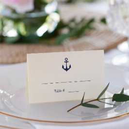 Tarjeta De Asiento Boda del Club Náutico Anchor Azul
