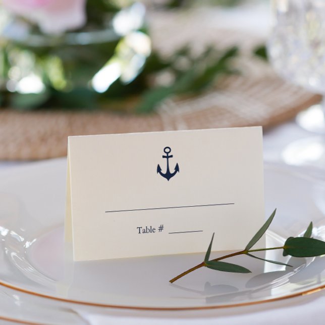 Tarjeta De Asiento Boda del Club Náutico Anchor Azul (Subido por el creador)