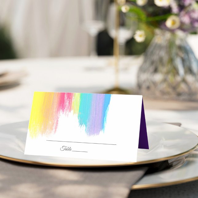 Tarjeta De Asiento Boda del Orgullo Gay LGBTQ (Subido por el creador)