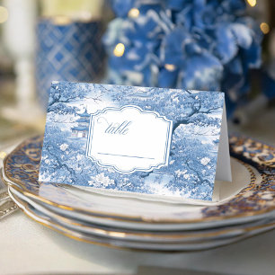 Tarjeta De Asiento Boda del patrón Chinoiserie ID1094