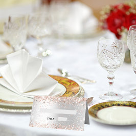 Tarjeta De Asiento Boda dorado rosa plateado