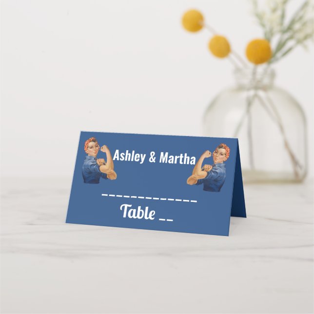 Tarjeta De Asiento boda Dos Rosies de los años 1940 (Anverso)