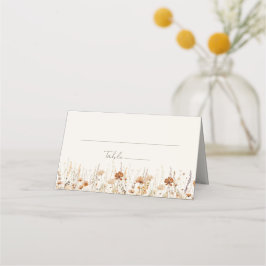 Tarjeta De Asiento Boda Dreamy Autumn Wildflower