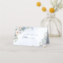 Boda Dusty Blue Watercolor Flores de marfil