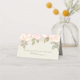 Tarjeta De Asiento Boda Elegante acuarela Floral Número de mesa