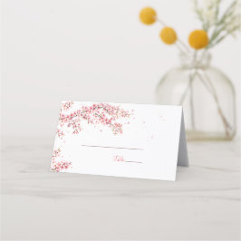Tarjeta De Asiento Boda elegante de flor de cerezo