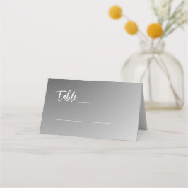 Tarjeta De Asiento Boda elegante en blanco y negro