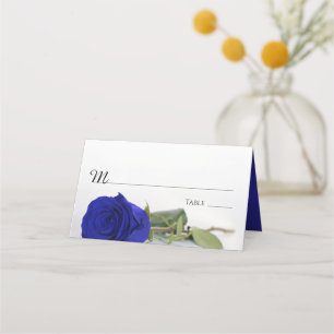 Tarjeta De Asiento Boda elegante Royal Blue o Cobalt Rosa Escritura