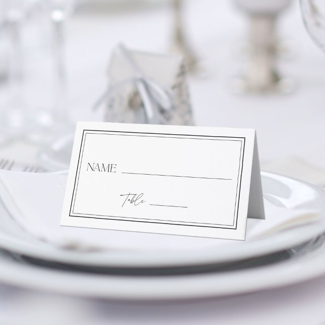 Tarjeta De Asiento Boda en Blanco y Negro (Subido por el creador)