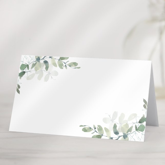 Tarjeta De Asiento Boda Eucalyptus Greenery Blank (Subido por el creador)