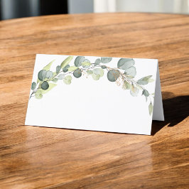 Tarjeta De Asiento Boda Eucalyptus Greenery Succulent