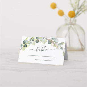 Tarjeta De Asiento Boda Eucalyptus Greenery Succulent