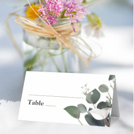 Tarjeta De Asiento Boda Eucalyptus Moderno