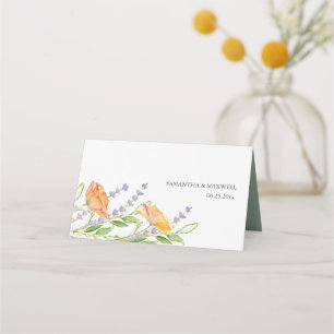 Tarjeta De Asiento Boda floral acuarela