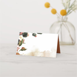 Tarjeta De Asiento Boda Floral Acuarela de Otoño