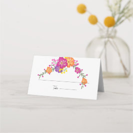 Tarjeta De Asiento Boda floral acuarela de verano