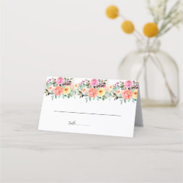 Tarjeta De Asiento Boda floral acuarela de verano